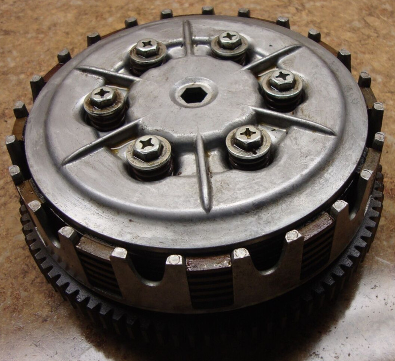 1983 Yamaha XS400 XS 400 Maxim Engine Clutch Plates Housing Basket Bucket L3