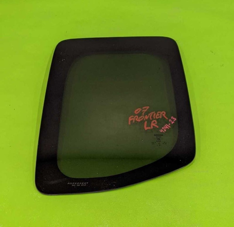 06-08 FRONTIER KING CAB DRIVER LEFT REAR WINDOW DOOR GLASS STATIONARY 4241-23