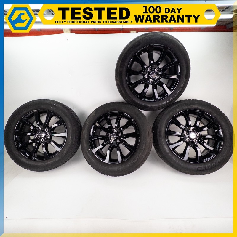 14-22 RANGE ROVER SPORT L494 8.5 x R20 20" WHEEL RIM TIRE SET BLACK OEM