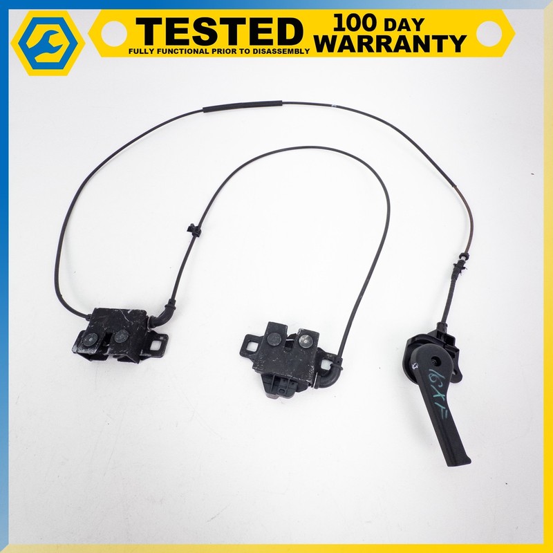 16-20 JAGUAR XF X260 FRONT RIGHT LEFT HOOD LOCK LATCH W/ RELEASE CABLE SET OEM