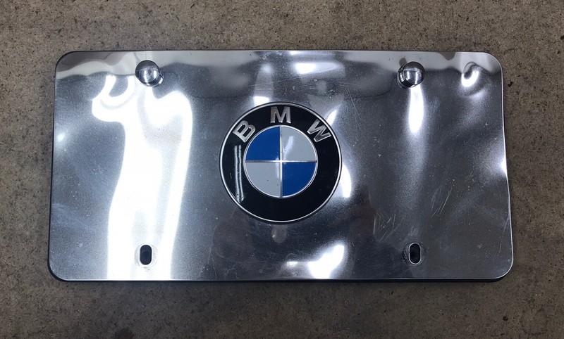 2012-2014 BMW F30 320I 328I 335I FRONT BUMPER LICENSE PLATE BRACKET TRIM OEM