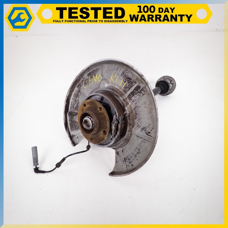 06-10 BMW M6 M5 REAR LEFT DRIVER SIDE SPINDLE KNUCKLE HUB OUTPUT SHAFT OEM