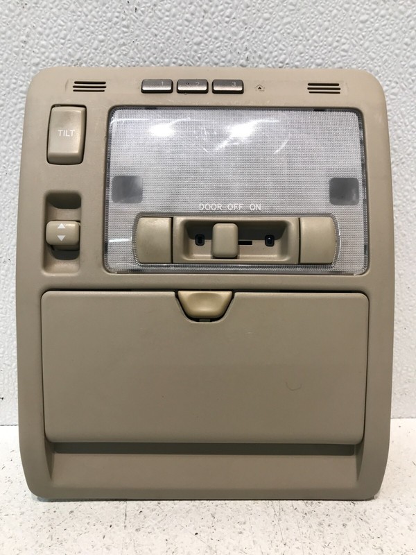 04-09 LEXUS RX400h Overhead Console Dome Light Sunroof Storage Beige OEM