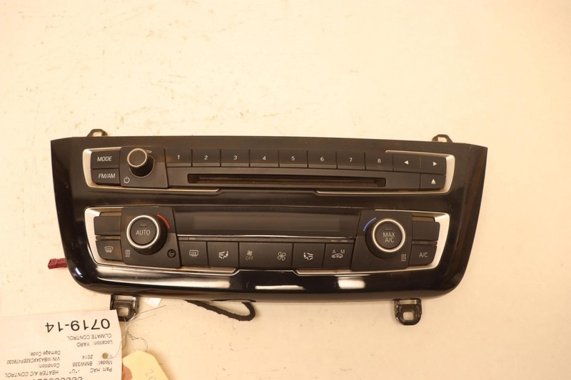 2012-2016 BMW 335I F30 RADIO & A/C CLIMATE HEATER TEMPERATURE CONTROL PANEL OEM