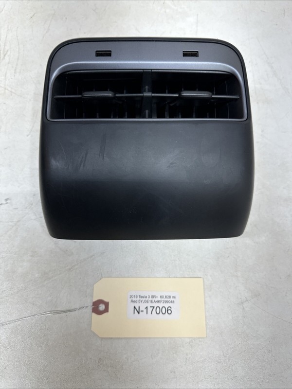 17-20 TESLA 3 CONSOLE BACK TRIM COVER PANEL & AIR VENT 1102033-00-A 17006 B14