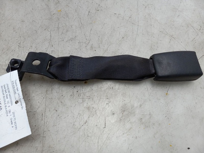 10 SCION TC REAR PASSENGER RIGHT SEAT BELT BUCKLE BLK-FD14