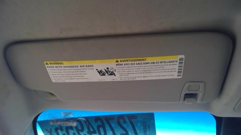 Driver Sun Visor VIN P 4th Digit Limited Fits 11-16 CRUZE 736618