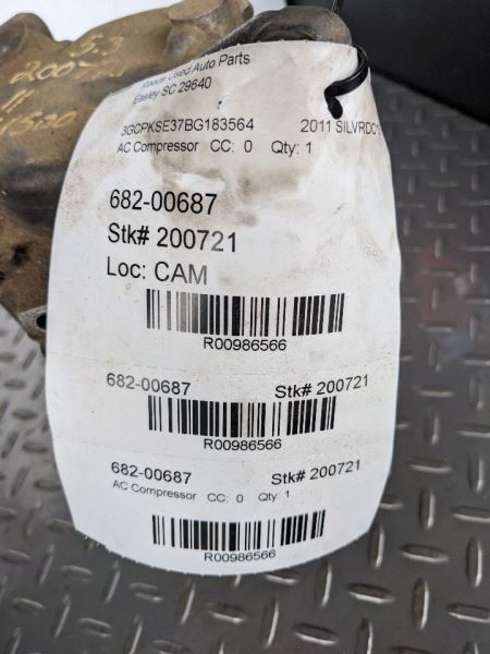 AC Compressor Fits 11-14 SIERRA 2500 PICKUP 986566