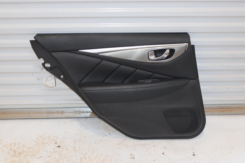 2014-2021 INFINITI Q50 REAR LEFT SIDE DOOR PANEL TRIM COVER BLACK OEM