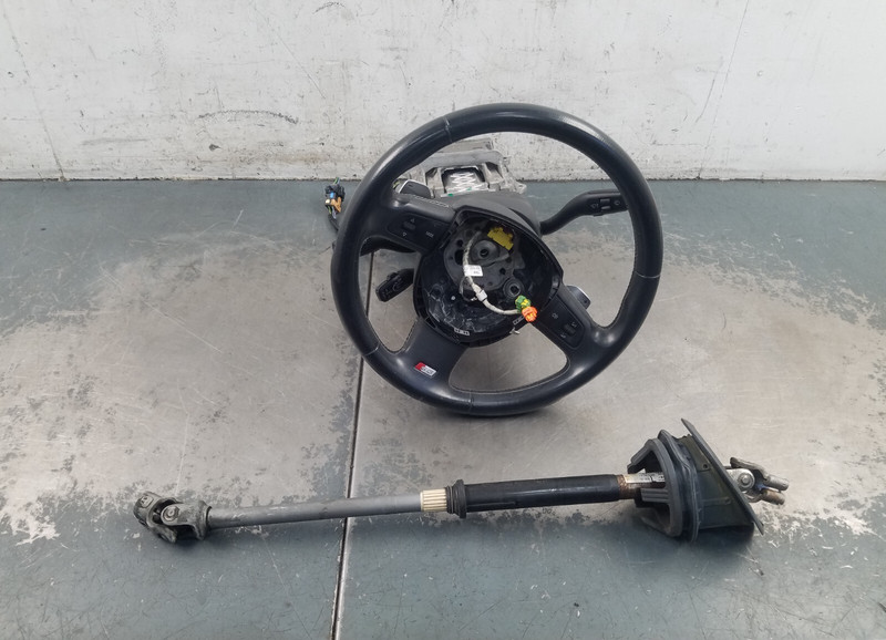 2007 Audi S6 Quattro C6 Leather Steering Wheel / Column / Paddles #5876 Y5