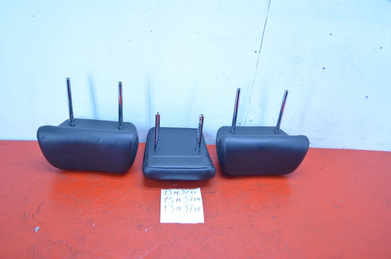 11-13 INFINITI M37 REAR LEFT / RIGHT / MIDDLE SEAT HEADREST SET BLACK OEM