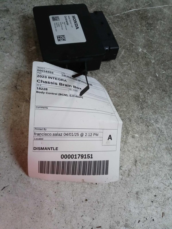 Used Body Control Module fits: 2023 Acura Integra Body Control BCM LH dash Grade