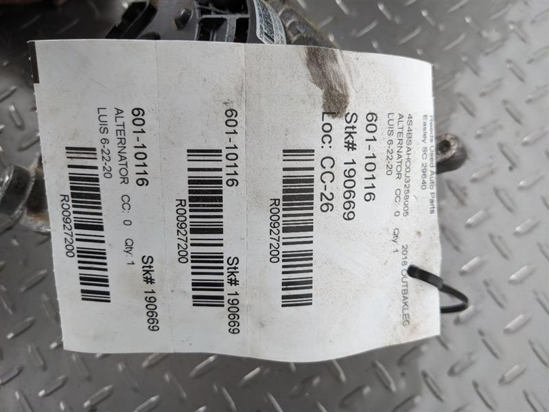 Alternator Fits 18-19 LEGACY 927200