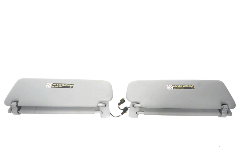04-07 VOLKSWAGEN TOUAREG 7L SUN VISOR LEFT & RIGHT PAIR GRAY SET OF 2 OEM