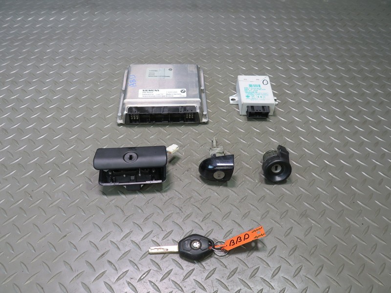 2001-2002 BMW E46 M3 3.2L S54 SMG ENGINE ECU ECM DME IMMO LOCK CYLINDER KEY SET