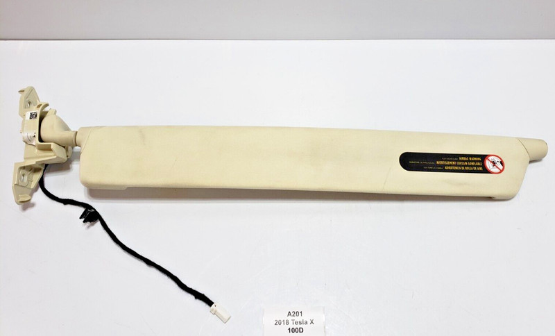 ✅ 16-23 OEM Tesla Model X Front Right Passenger Side Sun Visor Alcantara Beige