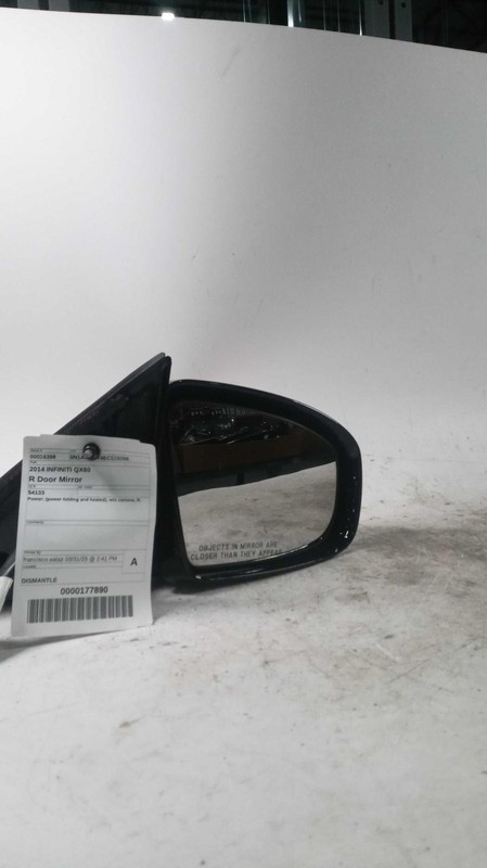 2014 INFINITI QX60 Right Door Mirror Assembly Black 472036 Used 112K Miles