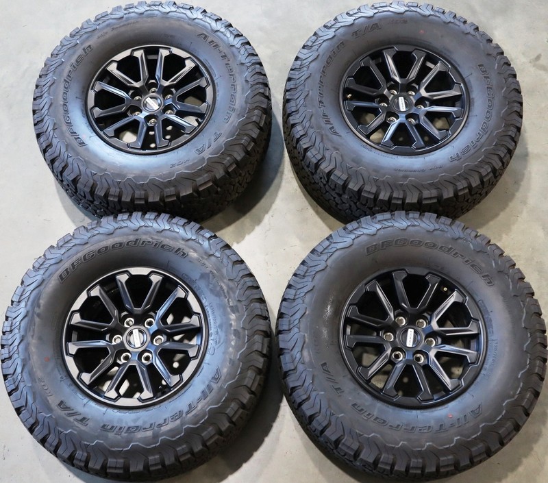 (4) 17" Wheels F150 Raptor 17" BFG KO2 Tires OE Ford RL3V1007AB OEM Matte Black
