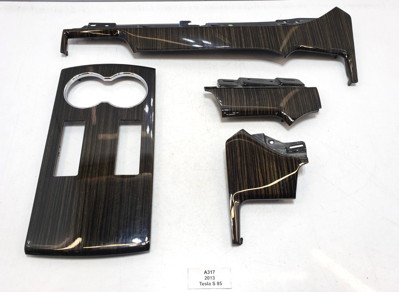 ✅ 12-20 OEM Tesla Model S Front Right Left Dashboard Vent Trim Wood SET NOTE*