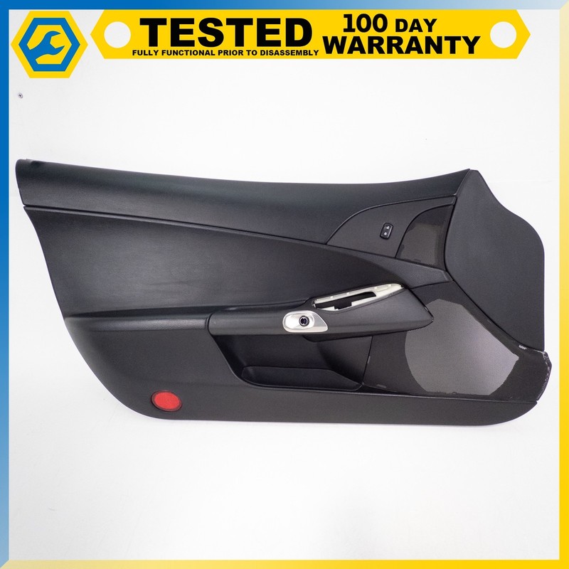 05-13 CHEVROLET CORVETTE C6 FRONT LEFT DRIVER SIDE INTERIOR DOOR PANEL BLACK OEM