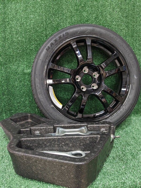 2009-2016 Nissan 370Z Spare Tire Compact Donut Wheel OEM T145/70R18 WITH JACK