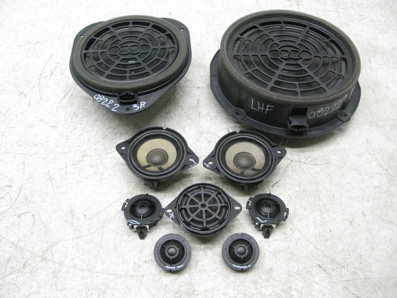 10-17 AUDI 8T A5 S5 RS5 CONVERTIBLE FRONT REAR LEFT RIGHT SPEAKER SET OEM 082223