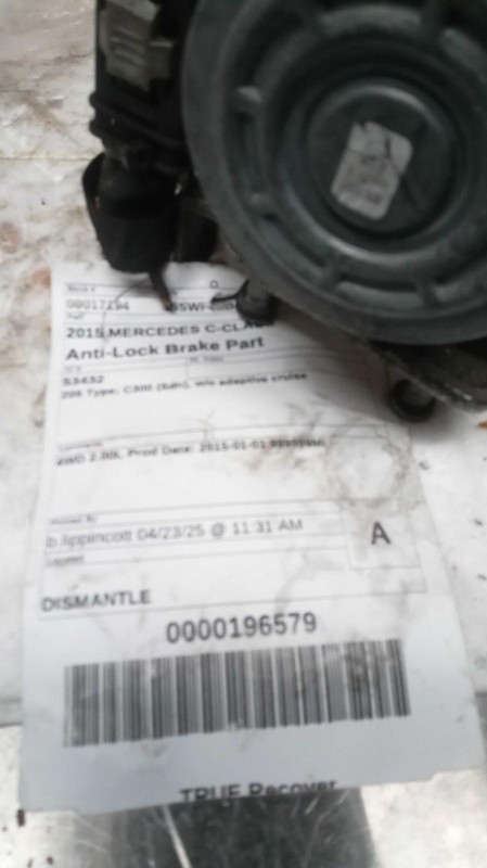 2015 Mercedes-Benz C-Class ABS Hydraulic Assembly OEM 2054310100 Black 113k