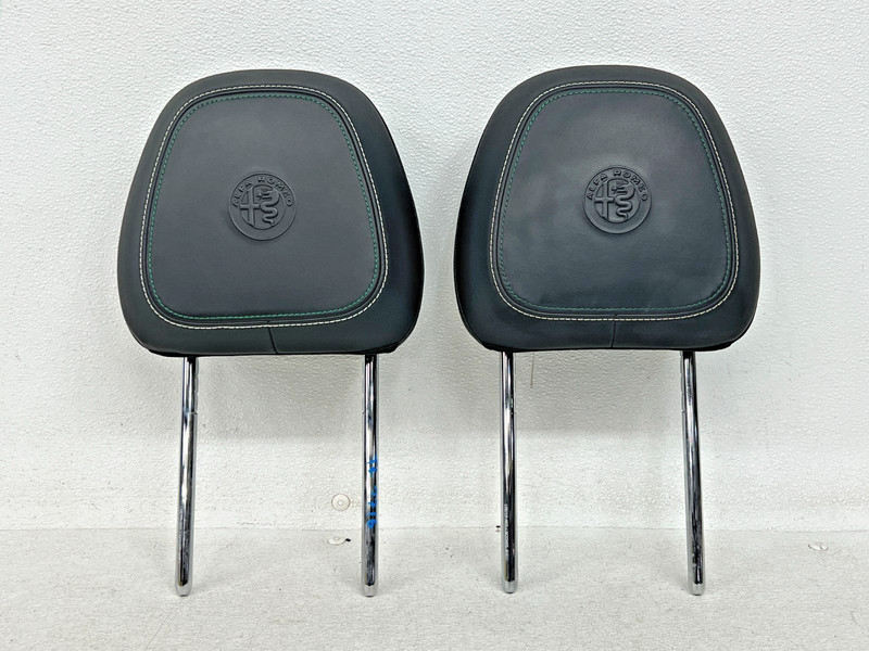 ⭐17-22 ALFA ROMEO GIULIA QUADRIFOGLIO FRONT SEAT HEADREST LEATHER OEM LOT2716