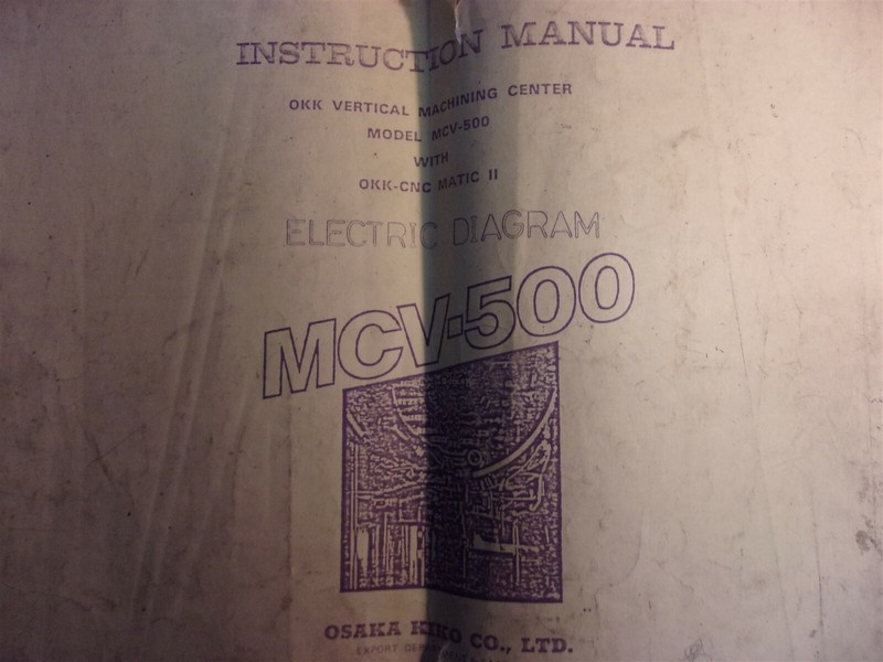 Osaka Kiko OKK MCV-500 Instruction Manual MA93970X *FREE SHIPPING*