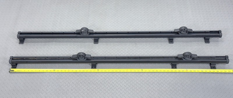 ✅ 19-26 RAM 1500 5th OEM TRUCK BED UTILITY CARGO RAIL SET Black L&R 5' 7" BOX