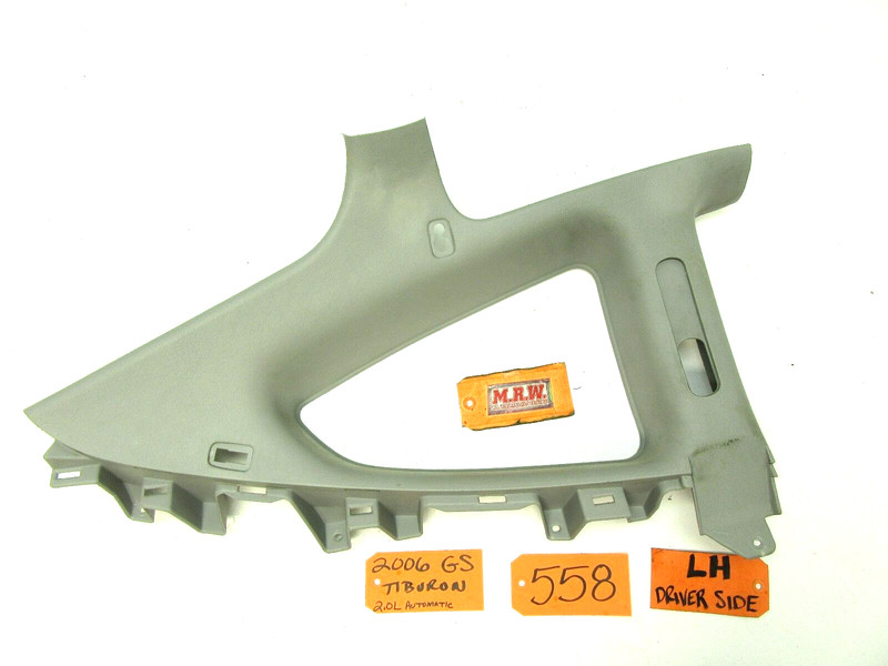 QUARTER GLASS WINDOW TRIM PANEL COVER ROOF SEAT BELT DRIVER SIDE REAR LH TIBURON