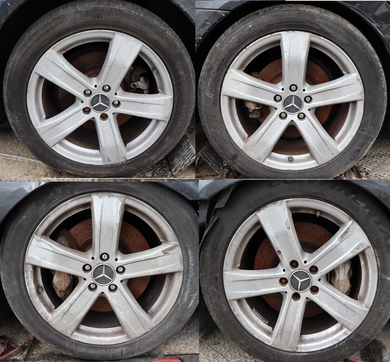 Mercedes W221 S550 CL550 8.5 x 18 18" Factory WHEELS RIMS & TIRES 2214015102 OEM
