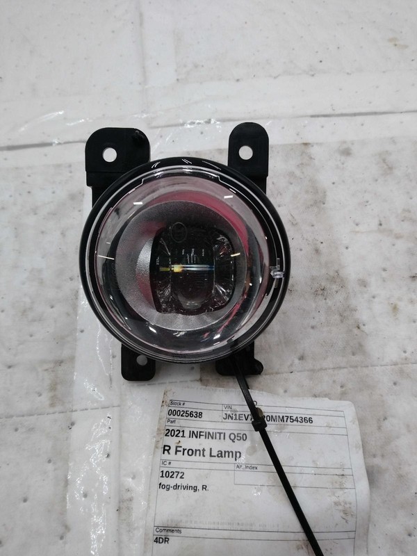 2021 INFINITI Q50 Right Fog Light Assembly Black OEM 674602 33K Miles