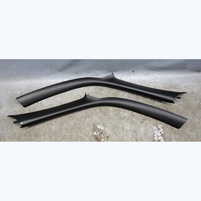 2006-2012 Porsche 997 911 Coupe Front A-Pillar Trim Cover Pair Black Vinyl OEM