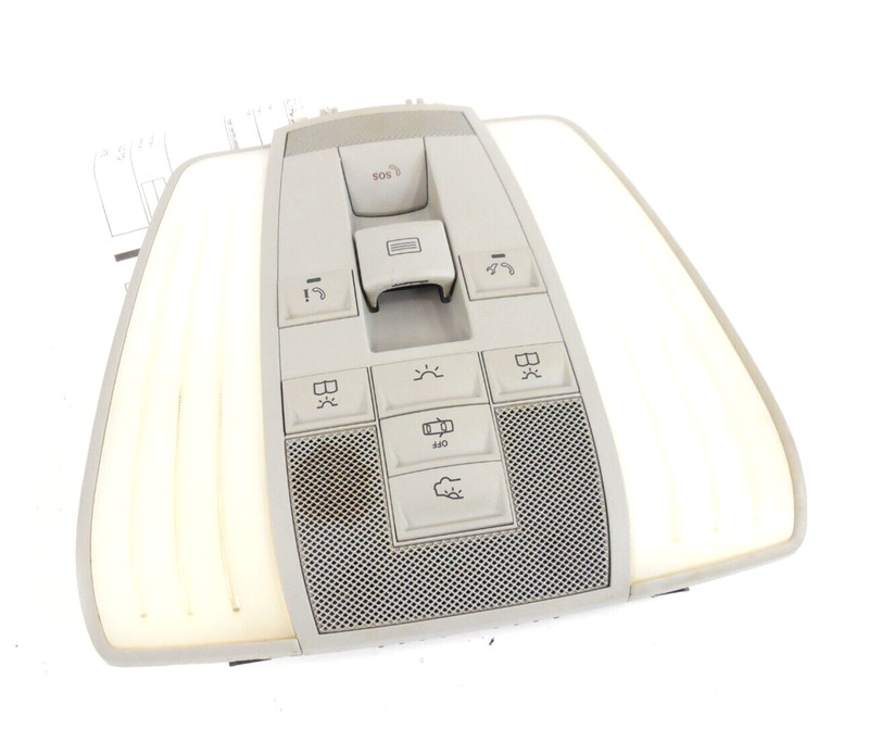2011 11 Mercedes-Benz E350 Overhead Roof Dome Light Sunroof Switch Console OEM