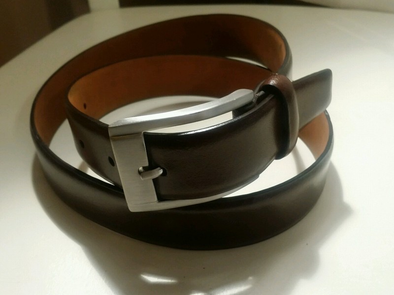 mens nordstrom rack belt 32 brown leather on manmade lining