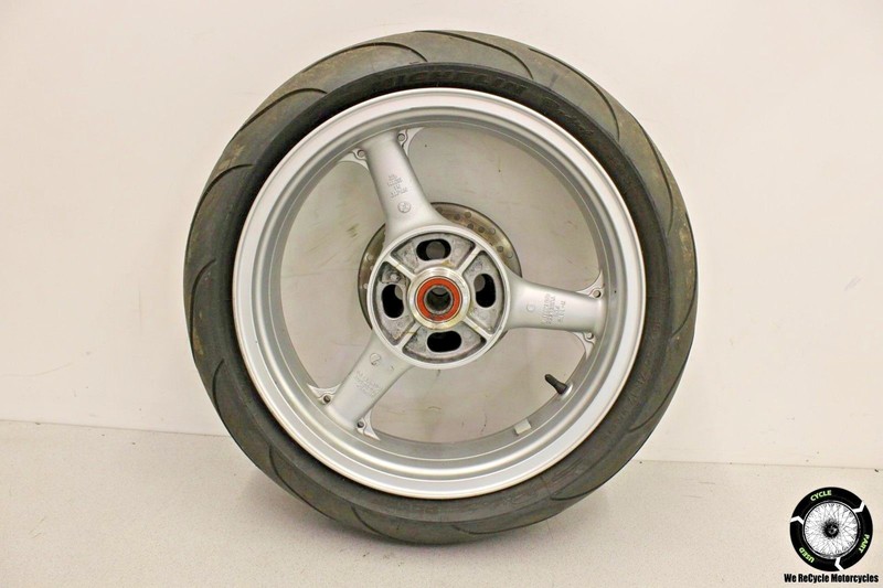 2008 Kawasaki ZZR600 Rear Wheel Back Rim W/ Tire Brake Rotor Disc ZX ZZR 600 J1