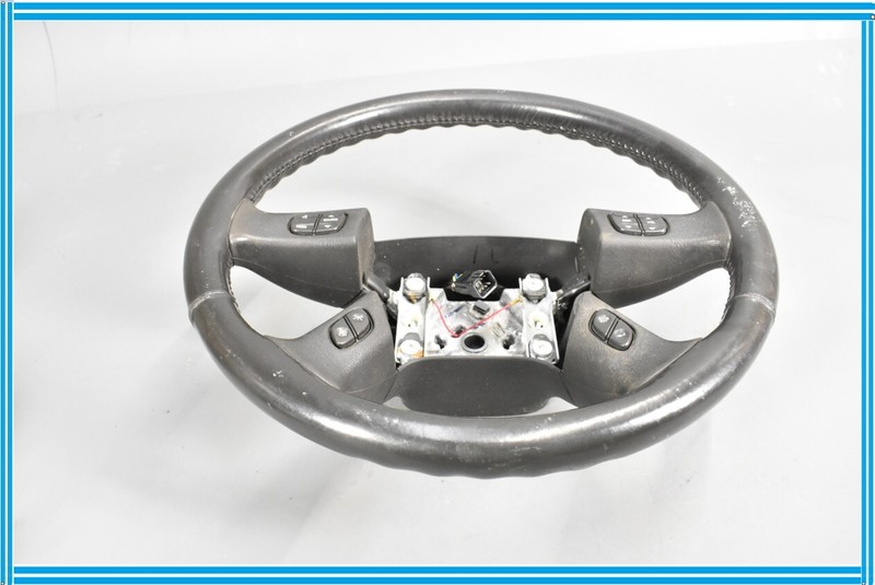 2003-2008 HUMMER H2 STEERING WHEEL BLACK LEATHER W/ SWITCH BUTTON 15188425 OEM