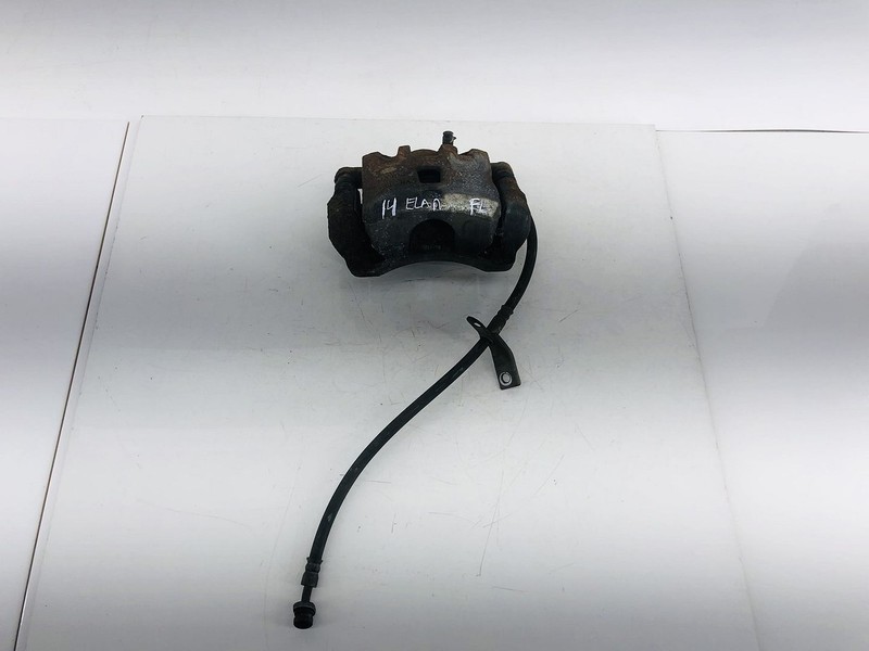 13-16 HYUNDAI ELANTRA FRONT LEFT DRIVER SIDE ABS BRAKE CALIPER W/ HOSE OEM