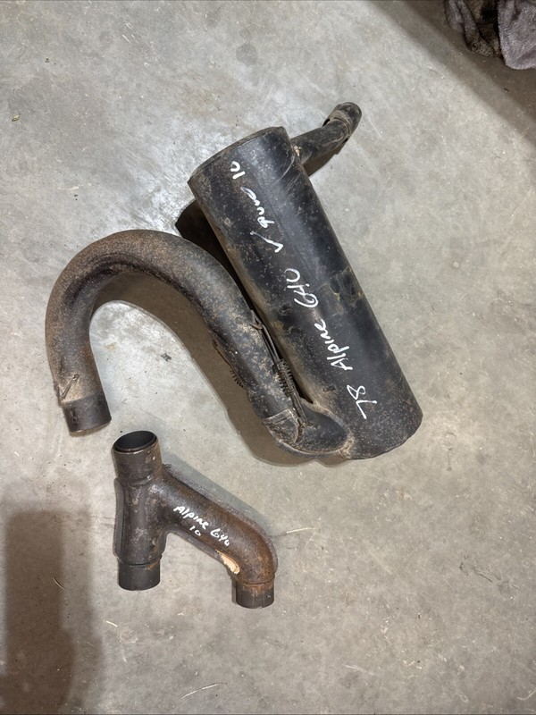 1978 Ski-Doo Alpine 640 Vintage snowmobile Exhaust Pipe Muffler Good 10