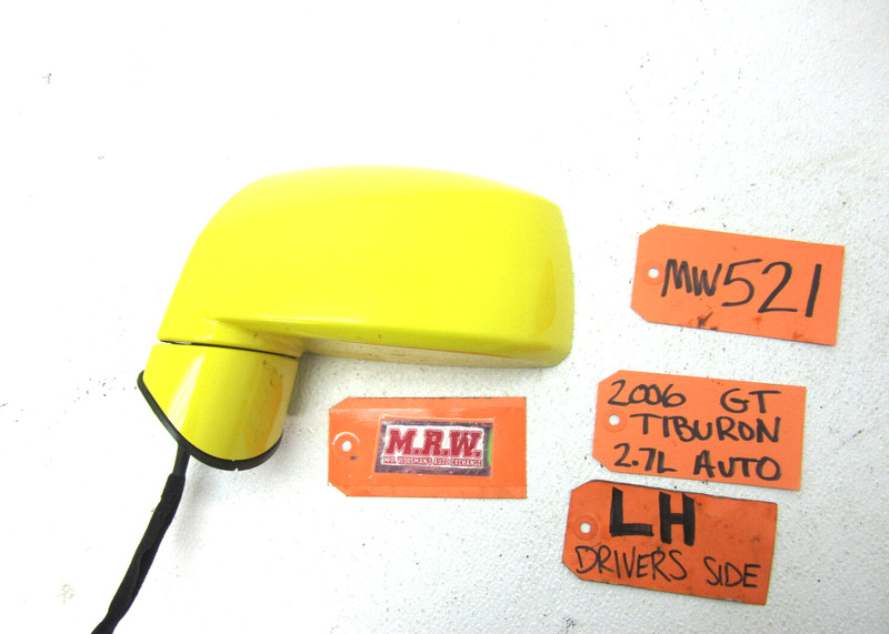 DOOR MIRROR GLASS REAR VIEW Driver SIDE LEFT YY YELLOW for 05-08 HYUNDAI TIBURON
