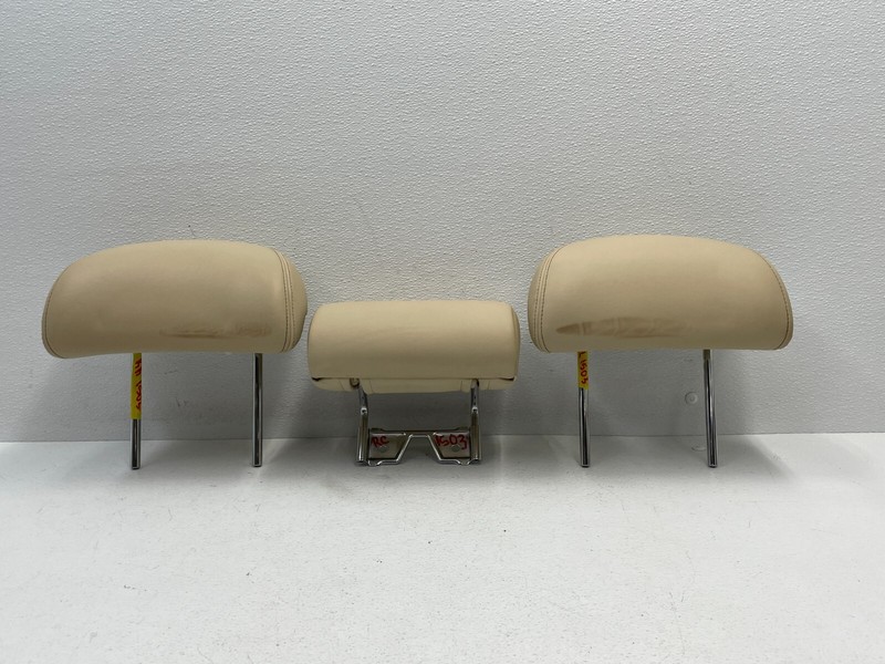 13 14 15 16 Lexus LS460 Rear Right Left & Center Headrest Set Beige 1503 OEM