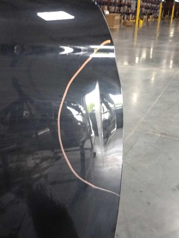 2015-2017 KIA K900 Right Front Door Black Used, Minor Crease/Dent