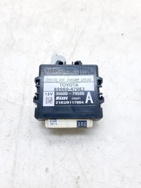 12-18 TOYOTA PRIUS CHASSIS ECM HEADLAMP LEVELING CONTROL MODULE ASSEMBLY