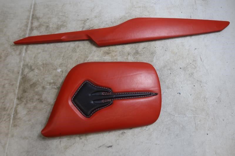 2014-2019 Corvette Stingray OEM Red Center Console Armrest & Extension Panel