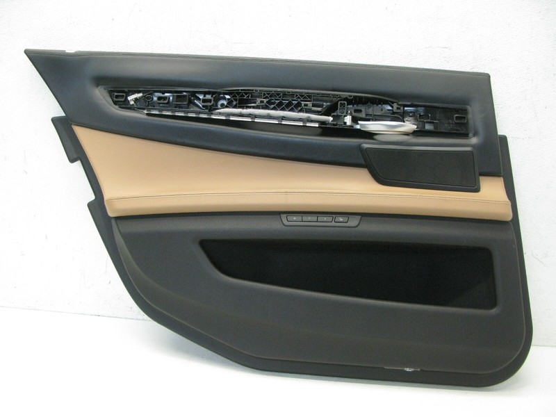 09-15 BMW F02 750Li 740Li DOOR INTERIOR TRIM PANEL W SUNSHADE REAR LEFT 100923C