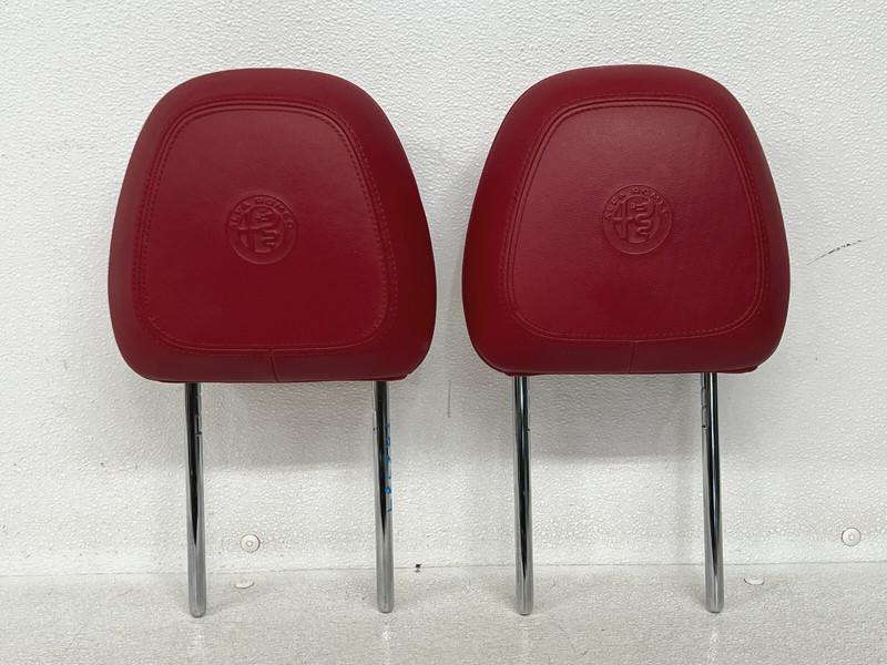 ⭐2018-2025 ALFA ROMEO STELVIO FRONT LEFT & RIGHT UPPER SEAT HEADREST RED LOT2587