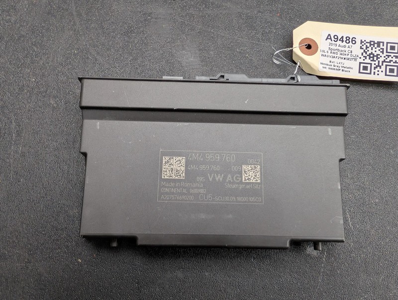Front Left Seat Memory Control Module 2019 Audi A7 4M4959760 2020 2021 2022 2023