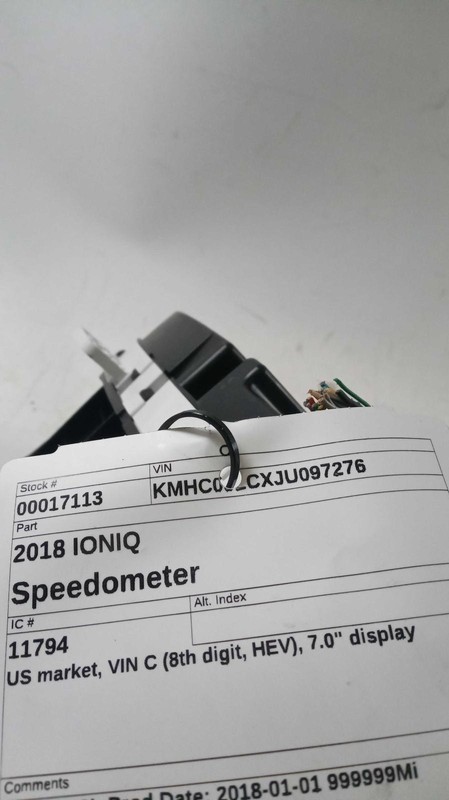 2018 Hyundai Ioniq Speedometer Gauge OEM Silver 73000 Miles NJ25-17113-430271