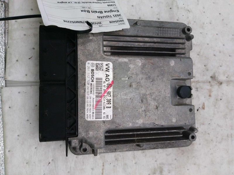 2021 Volkswagen Tiguan Engine Control Module ECM 2.0L OEM 83A907115F Used